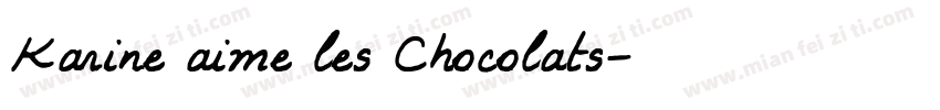 Karine aime les Chocolats字体转换